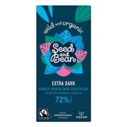 Seed&Bean 75g Dark 72% Fairtrade & Organic Bar [Pack of 10]