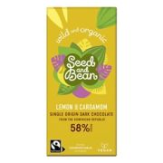 Seed&Bean 75g Dark 58% - Lemon & Cardamom Org & FT [Pack of 10]