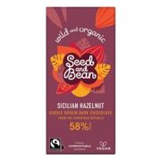 Seed&Bean 75g Dark 58% - Hazelnut Org & FT [Pack of 10]