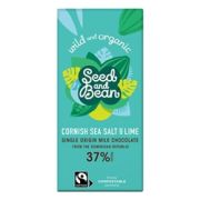 Seed&Bean 75g Rich Milk 37% with Sea Salt & Lime Org & FT [Pack 10]