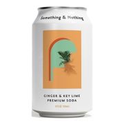 Something & Nothing Ginger & Lime Premium Soda Can 330ml [Pack of 12]