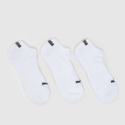 PUMA Sneaker Socks 3 Pack in White, Size: 45970 PUMA Sneaker Socks 3 Pack in White, Size: 45970