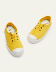 Laceless Canvas Pull-ons Sweetcorn Yellow Boys Boden, Sweetcorn Yellow