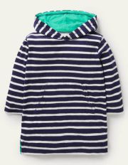 Towelling Throw-on College Navy/White Boden, College Navy/White